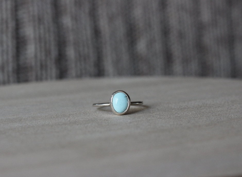 Turquoise Everyday Ring // Size 8 // Golden Hills Turquoise