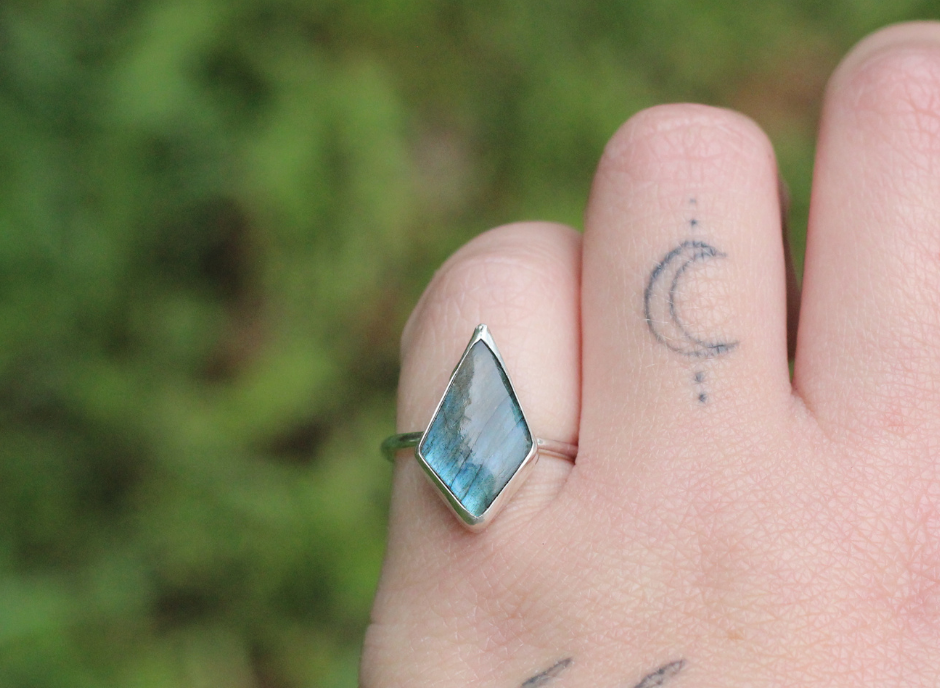 Blue Labradorite Ring // Size 7
