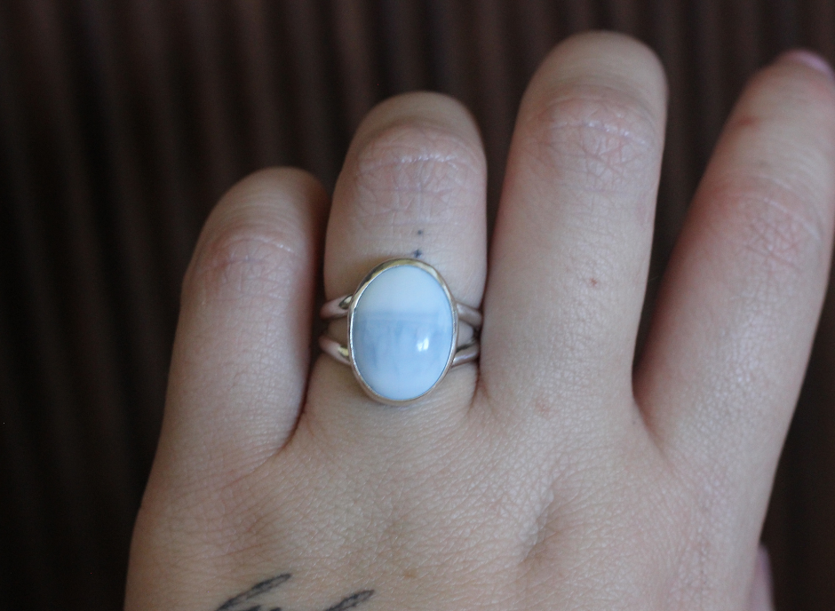Blue Opal Ring // Size 8.25