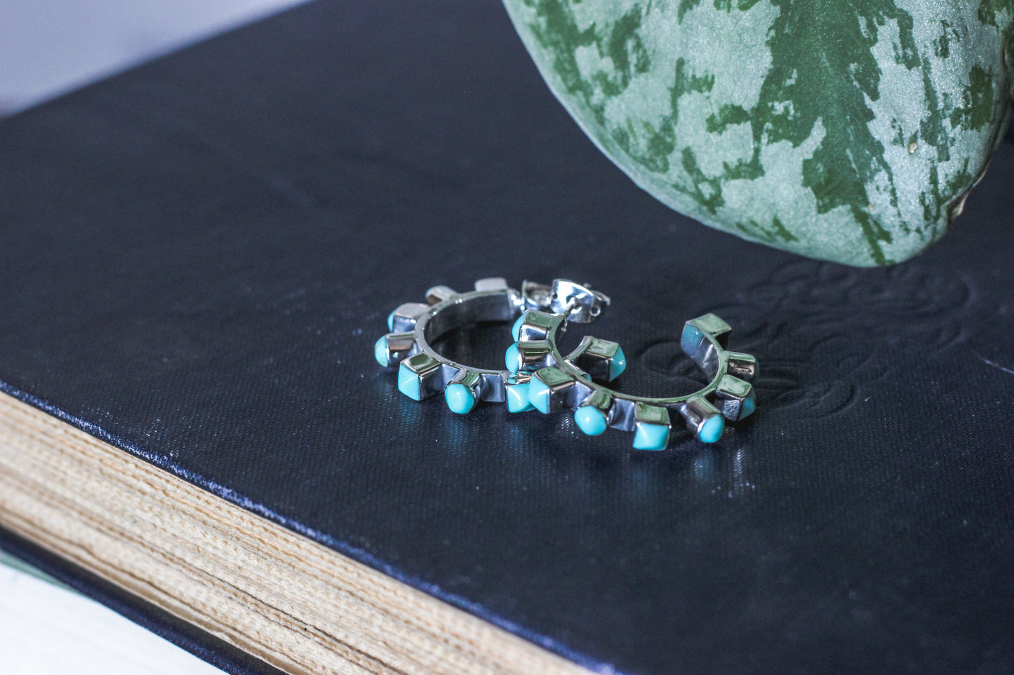 Turquoise Hoops