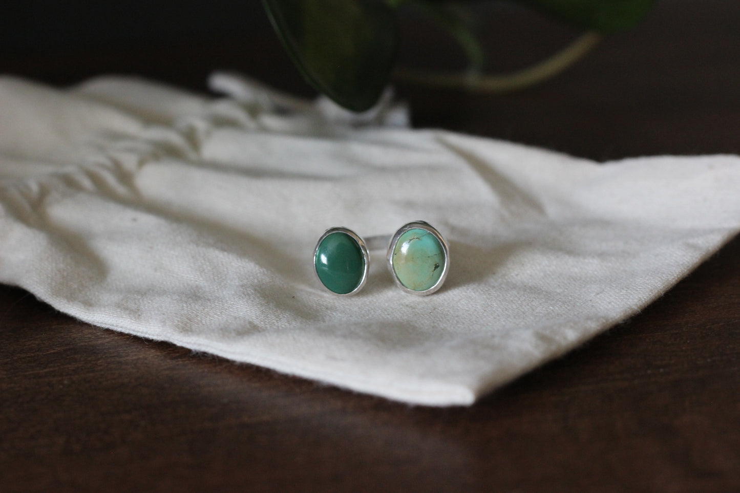 Turquoise Duo // Adjustable Ring