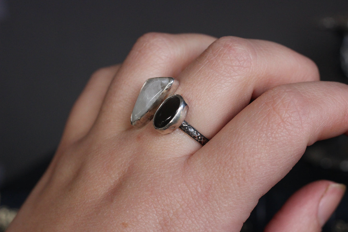 Moonstone Adjustable Ring