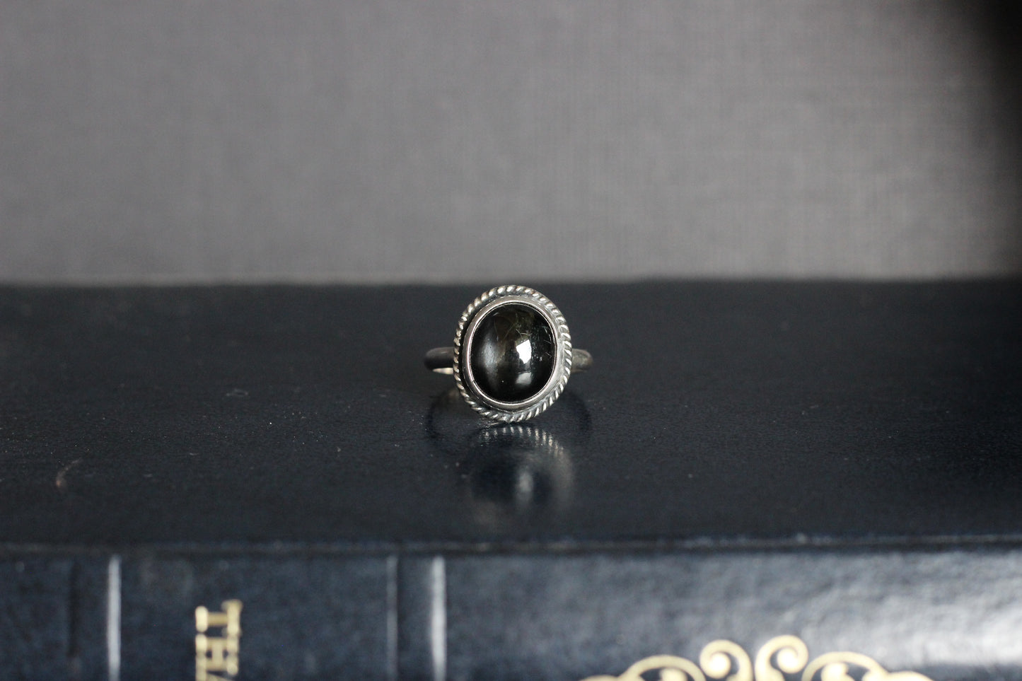 Black Star Diopside Ring // Size 7