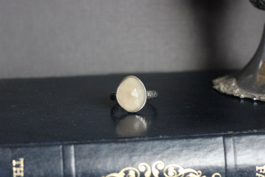 Grey Moonstone Ring // Size 9