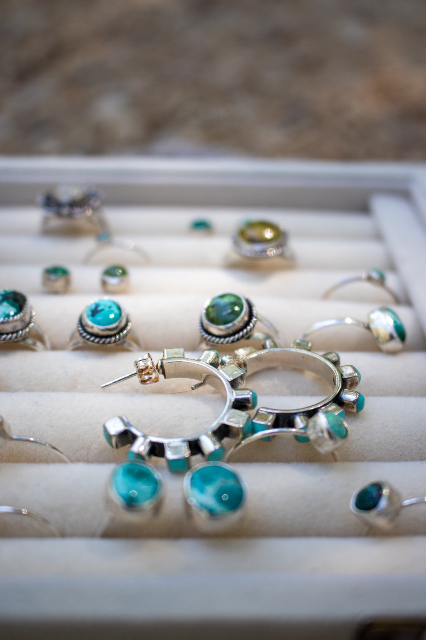 Turquoise Hoops