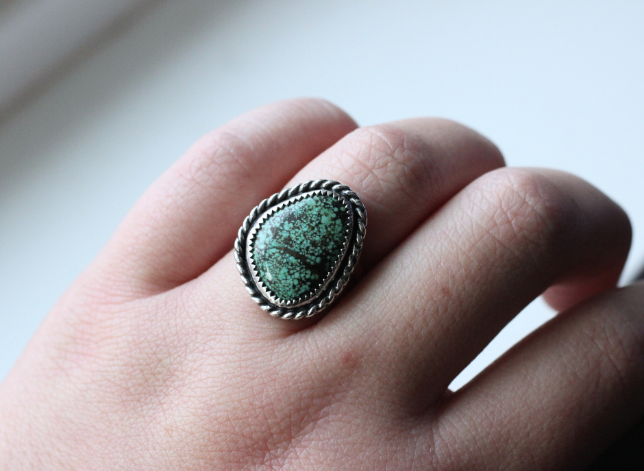 Turquoise Ring // Size 9 // OOAK