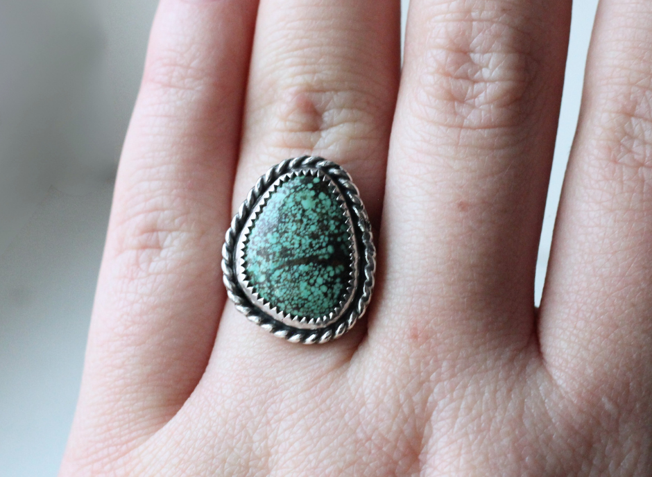 Turquoise Ring // Size 9 // OOAK