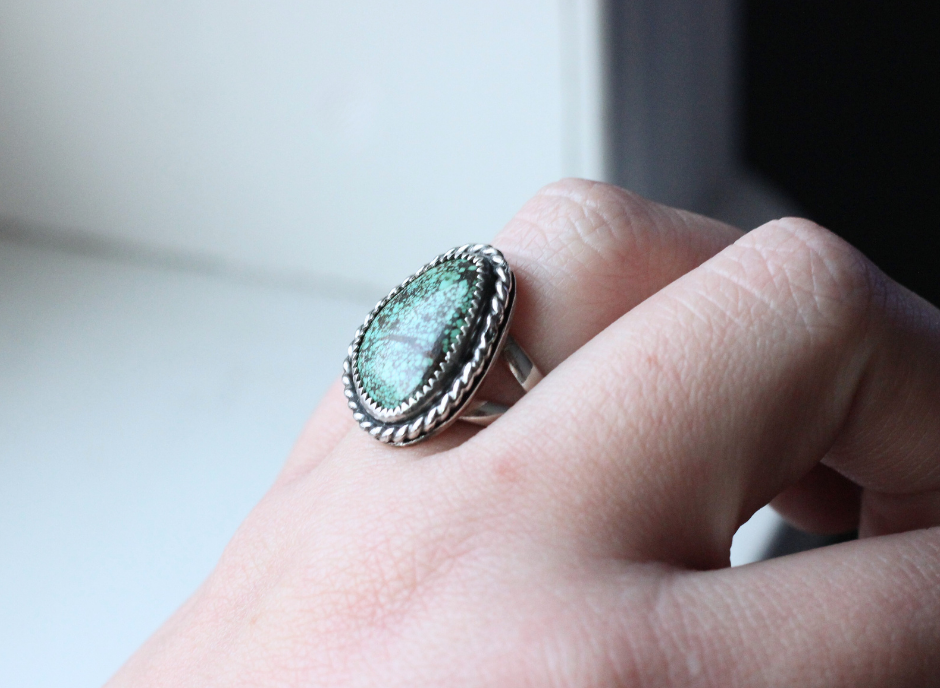 Turquoise Ring // Size 9 // OOAK