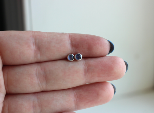 Iolite Stud Earrings