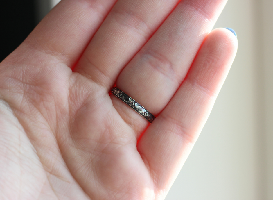 Turquoise and Black Onyx Adjustable Ring