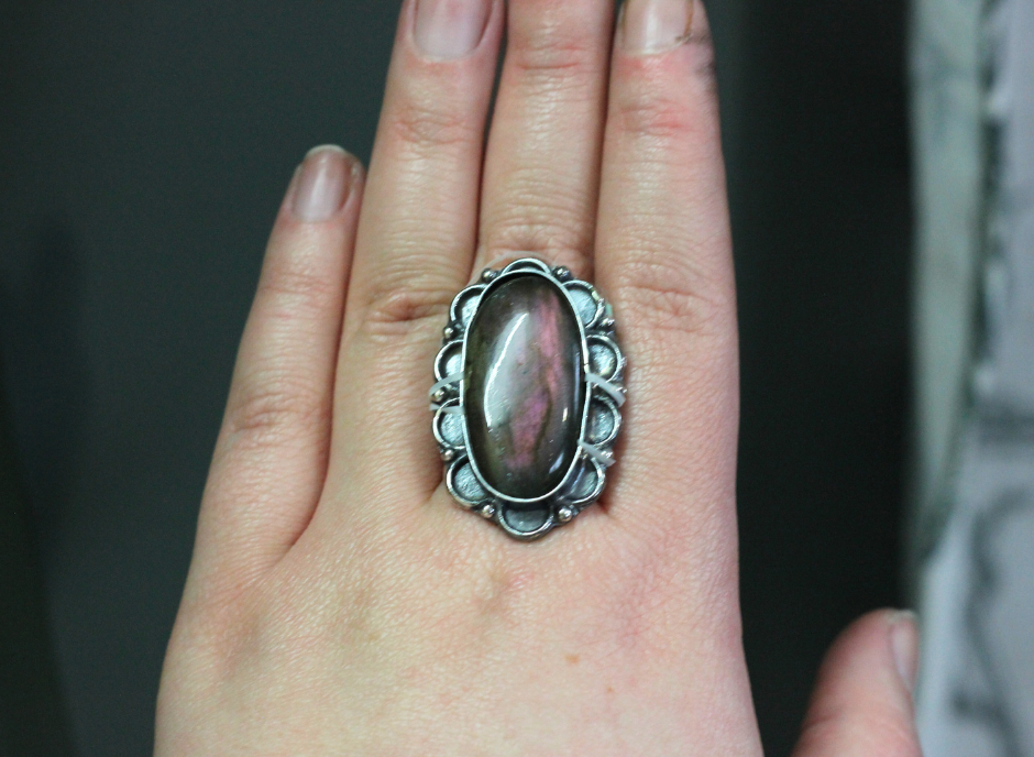 Labradorite Statement Ring // CHOOSE YOUR SIZE