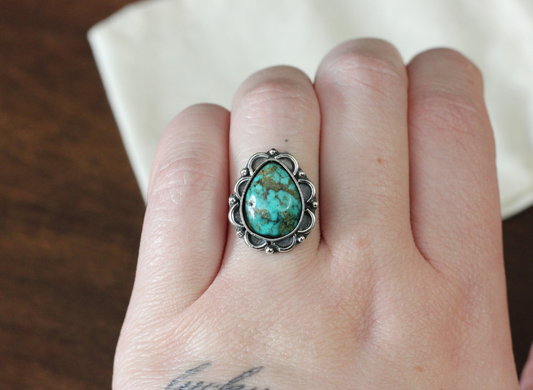 Turquoise // Finish in Your Size // Ring OR Pendant