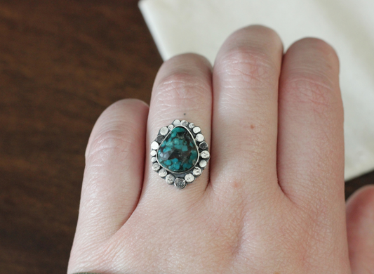 Stepping Stone Turquoise // Finish in Your Size // Ring OR Pendant