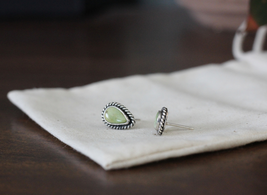 Sonoran Lime Turquoise Studs