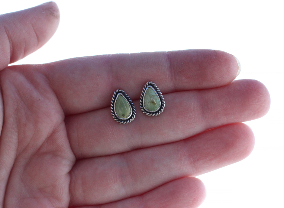 Sonoran Lime Turquoise Studs