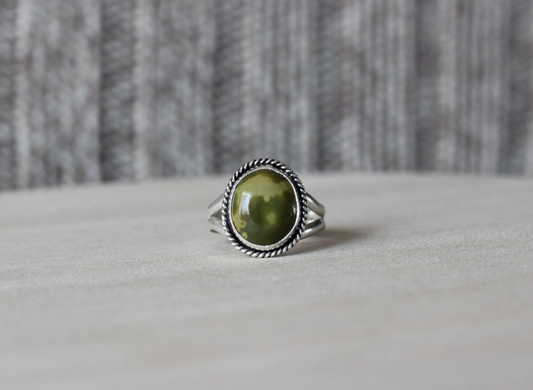 Green Turquoise Ring // Size 9 // OOAK