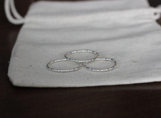 Bamboo Stacker // Sterling Silver // Made to Order