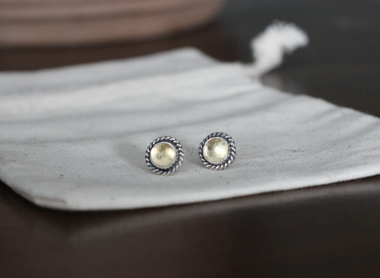 Citrine Lasso Studs
