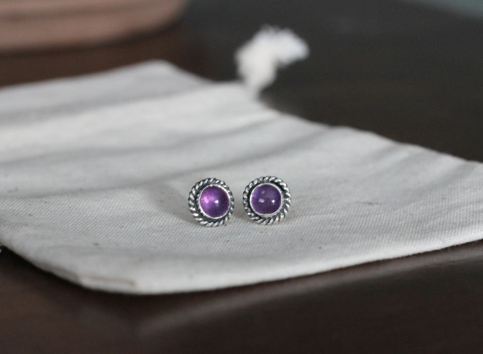 Amethyst Lasso Studs