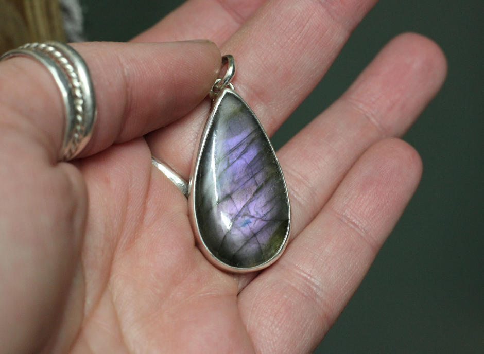 Purple Labradorite Pendant // OOAK