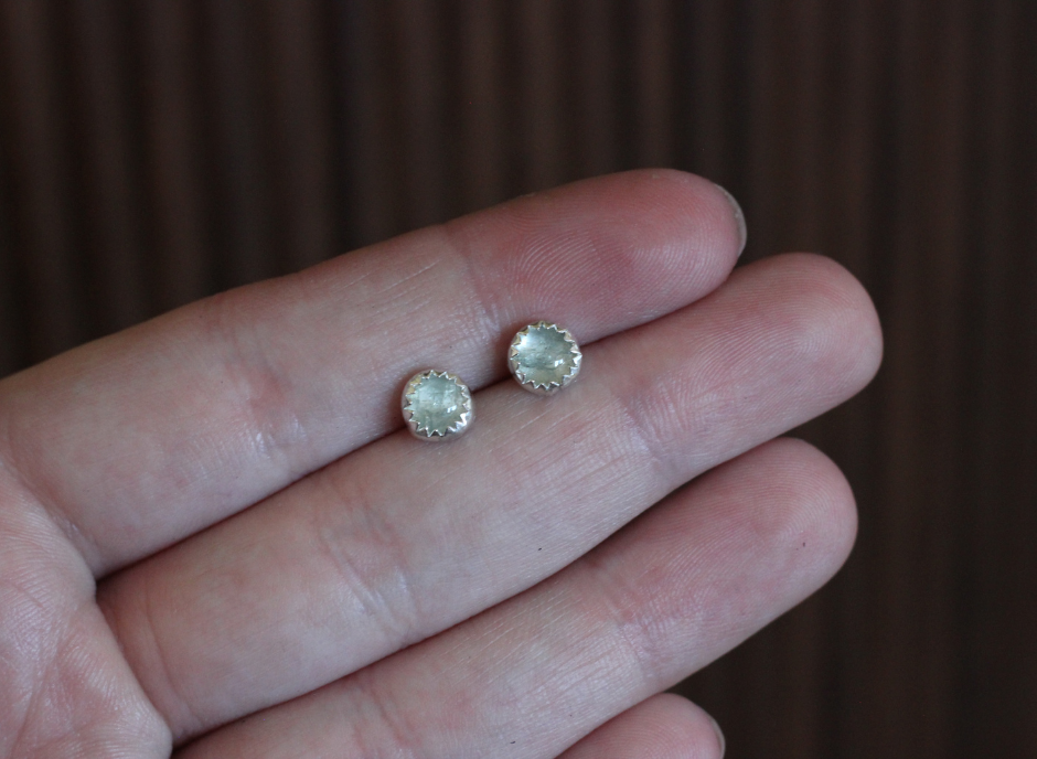 Aquamarine Studs