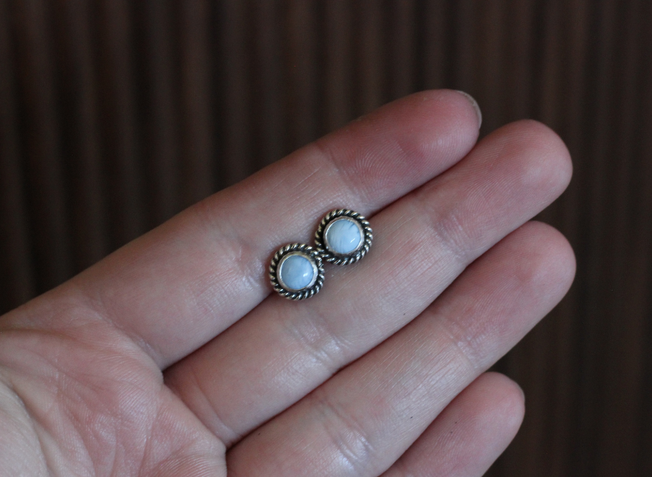 Blue Opal Lasso Studs
