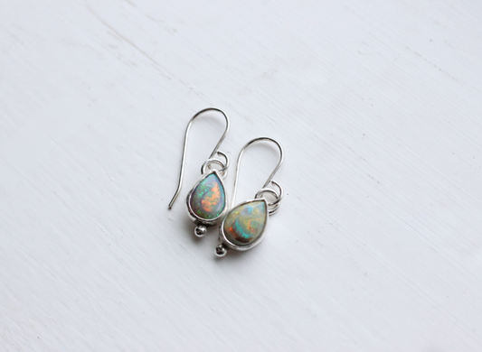 Synthetic Opal Earrings
