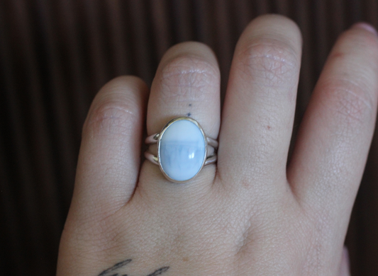 Blue Opal Ring // Size 8.25