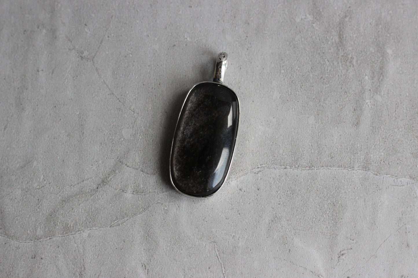 Silversheen Obsidian Pendant