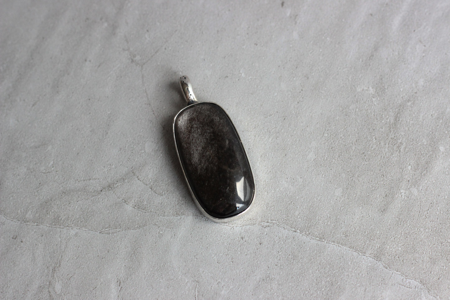 Silversheen Obsidian Pendant