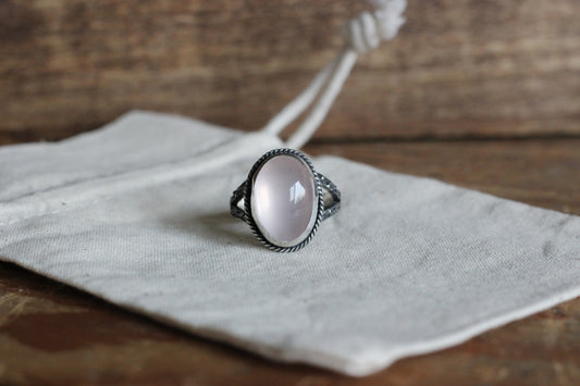 Rose Quartz Ring // Size 7