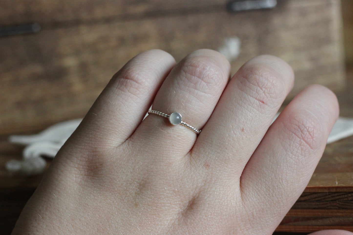 Grey Moonstone Twist // Made to Order
