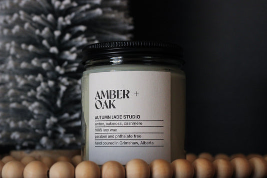 Amber + Oak // Wood Wick Candle
