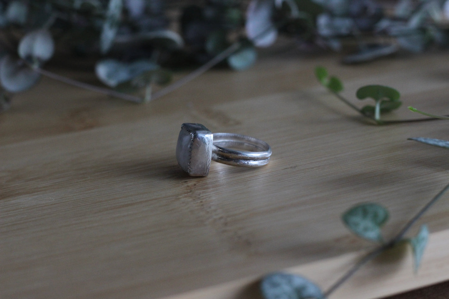 Rainbow Moonstone Ring // Size 5