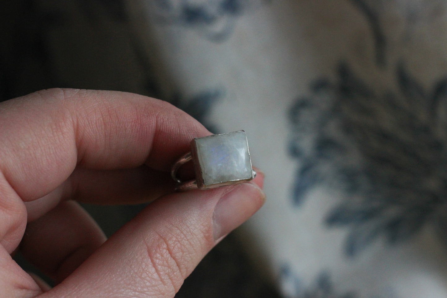 Rainbow Moonstone Ring // Size 7