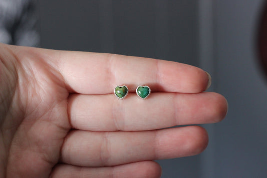 Turquoise Heart Studs
