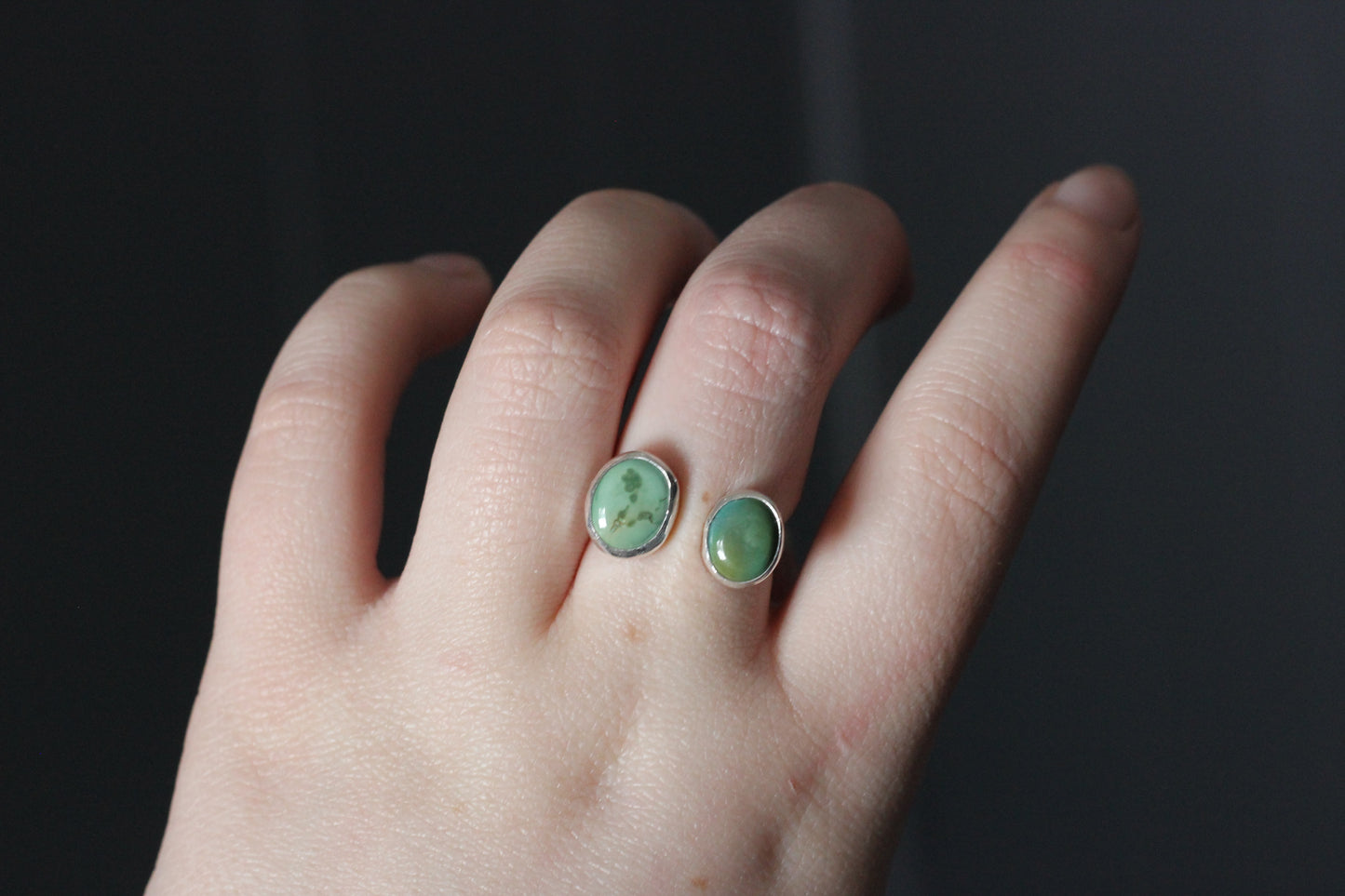Turquoise Duo // Adjustable Ring
