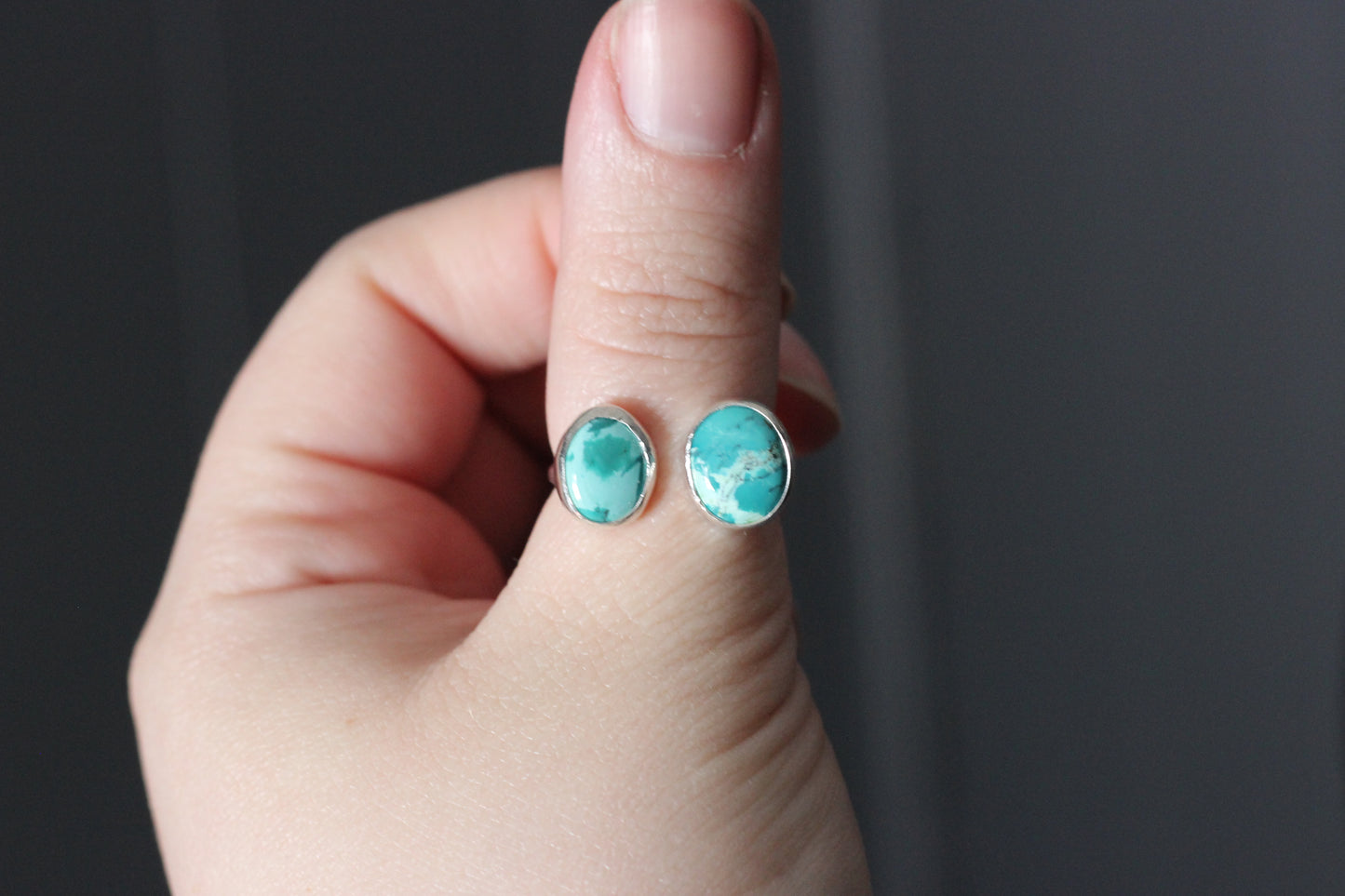 Turquoise Duo // Adjustable Ring