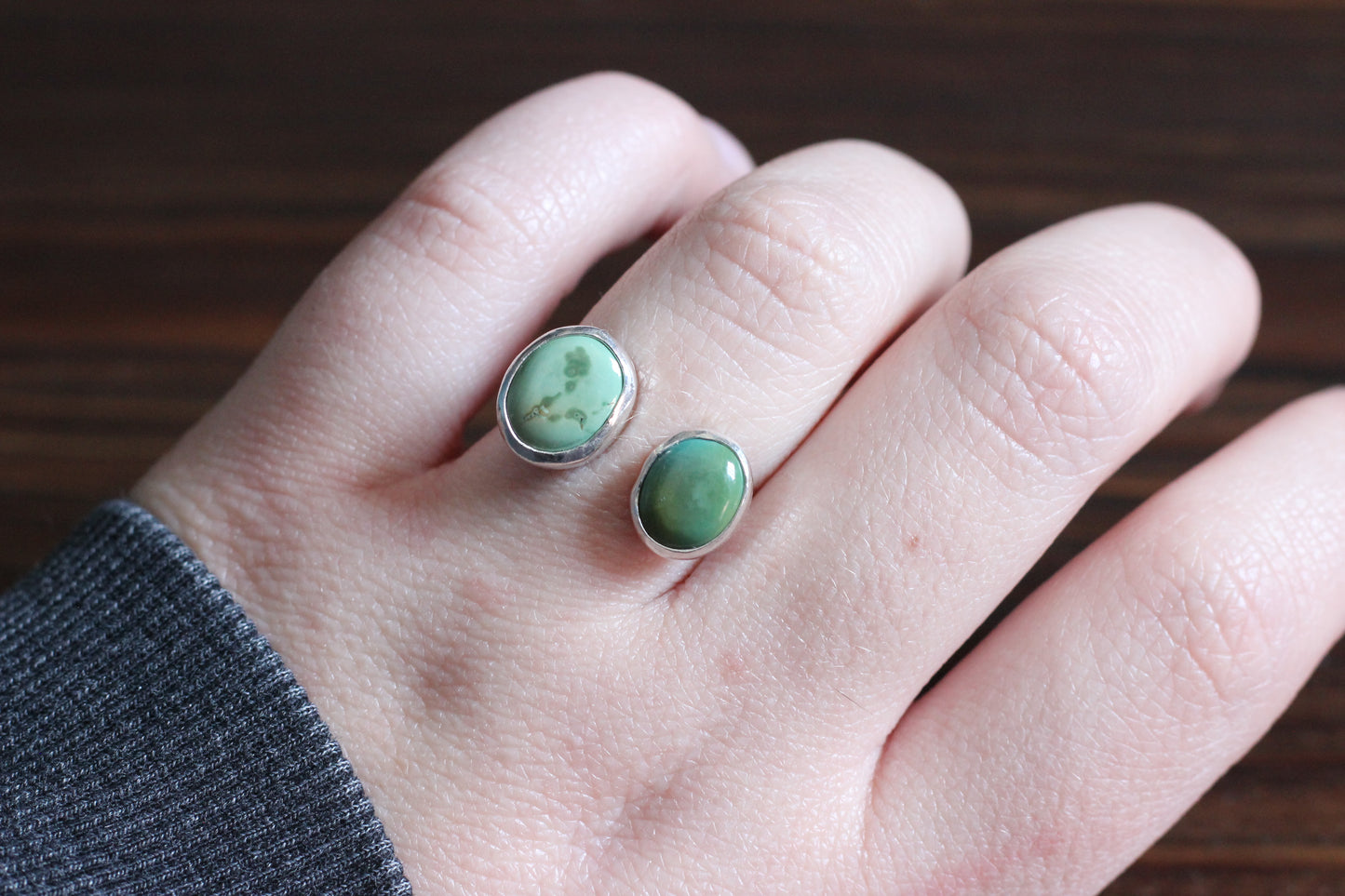 Turquoise Duo // Adjustable Ring