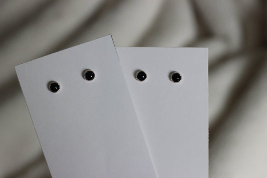 Black Onyx Studs // Sterling Silver Earrings