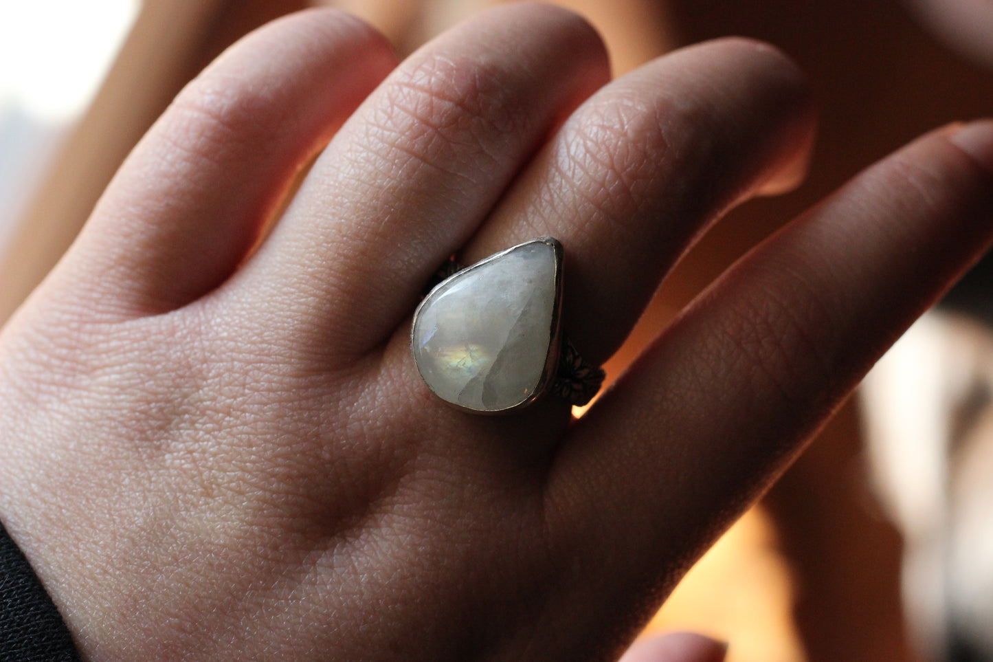 Rainbow Moonstone Ring // Size 10