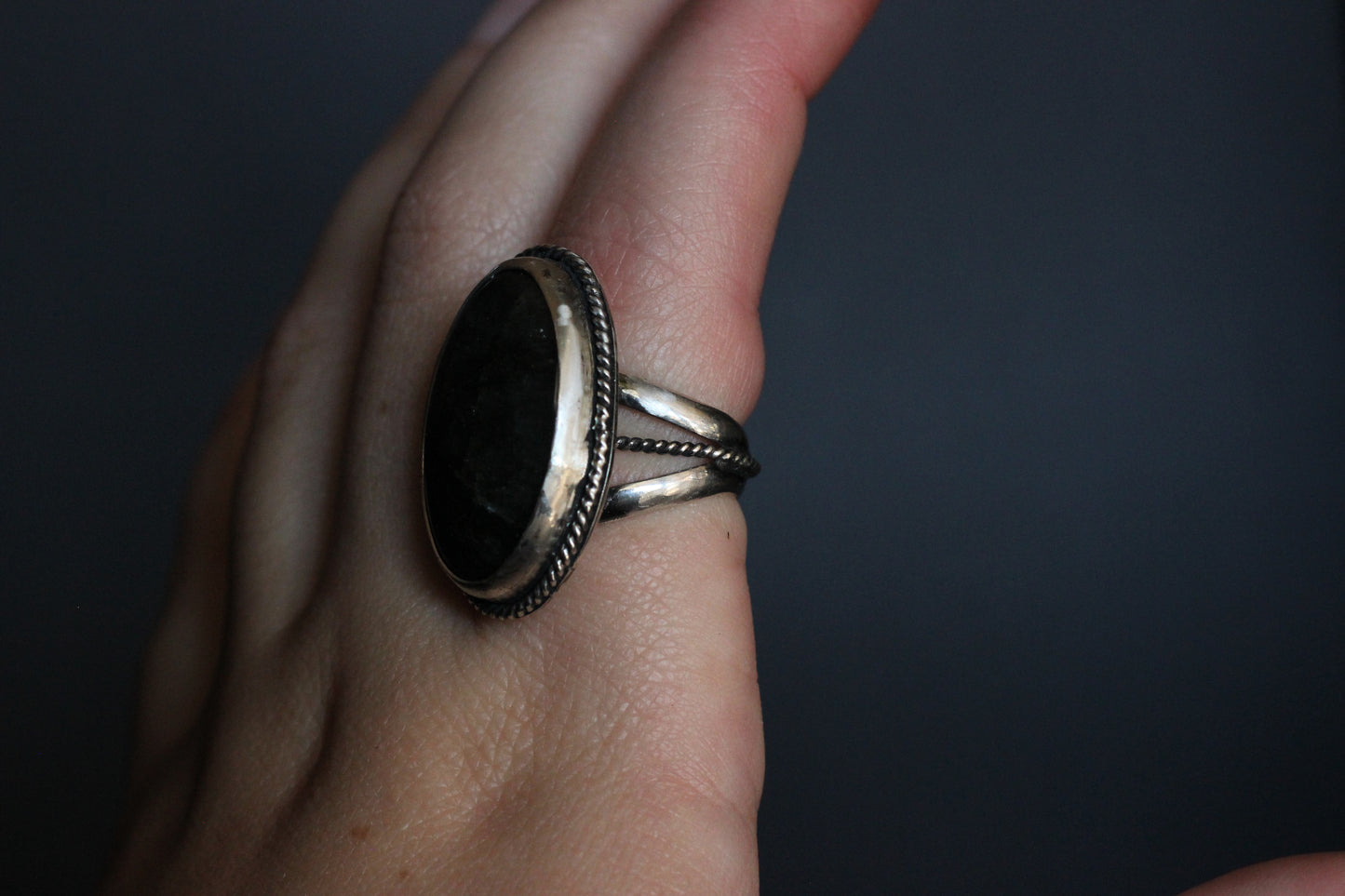 Labradorite Statement Ring // Size 9