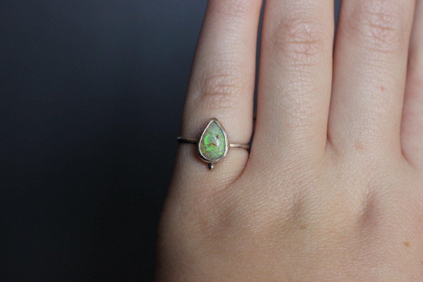 Opal Ring // Size 7 // Man Made Opal