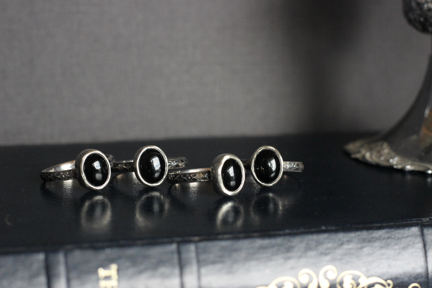 New Moon Ring // Black Onyx