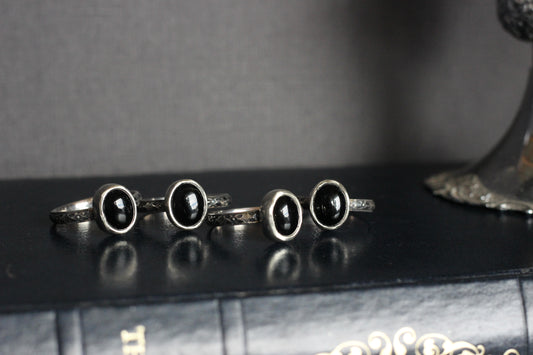 New Moon Ring // Black Onyx