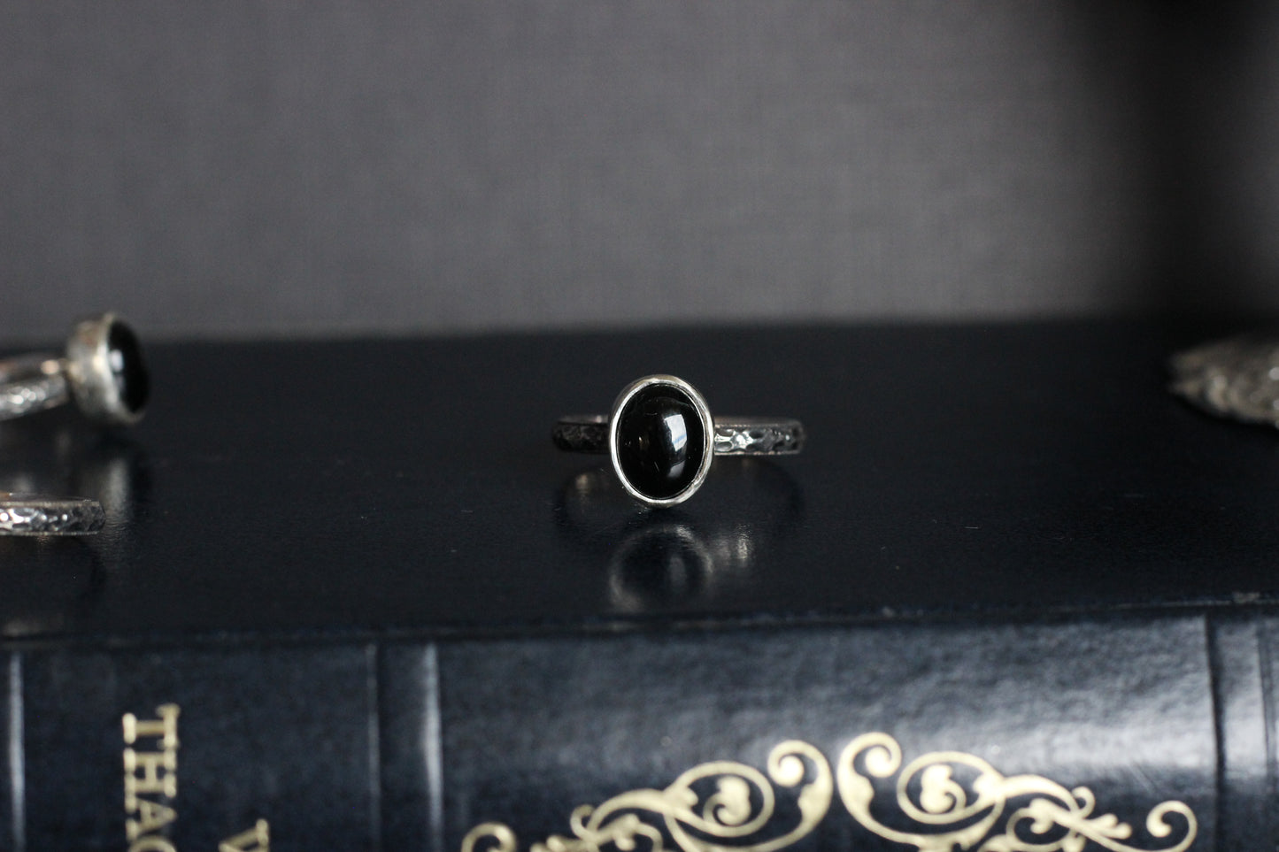 New Moon Ring // Black Onyx