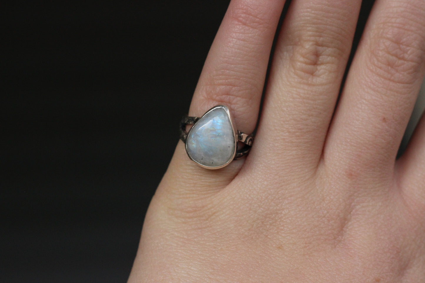 Rainbow Moonstone Ring // Size 6