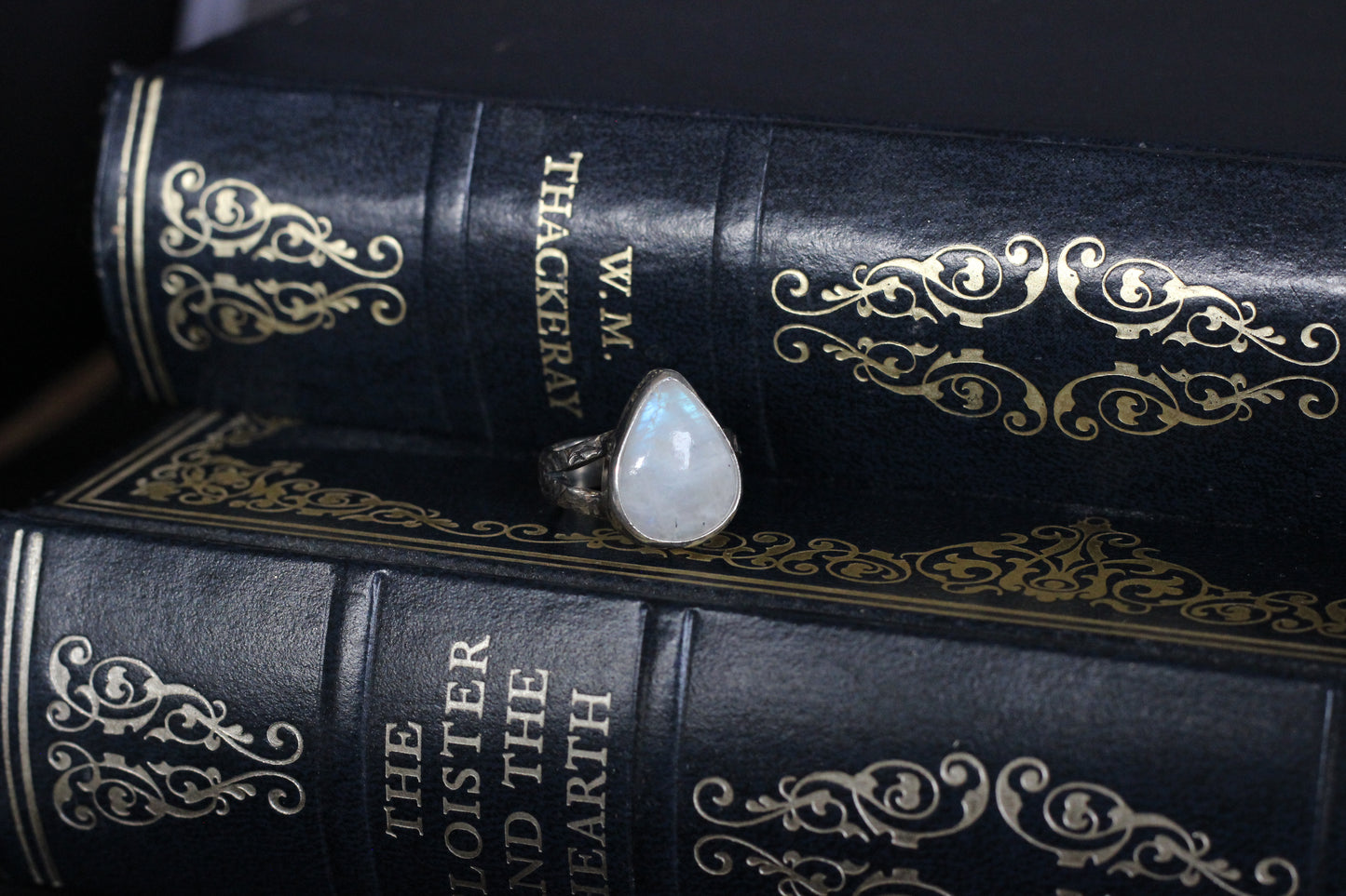 Rainbow Moonstone Ring // Size 6