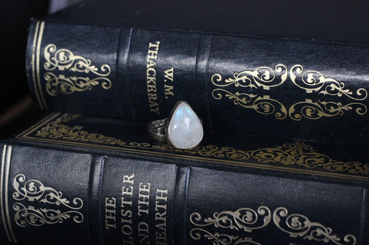 Rainbow Moonstone Ring // Size 6